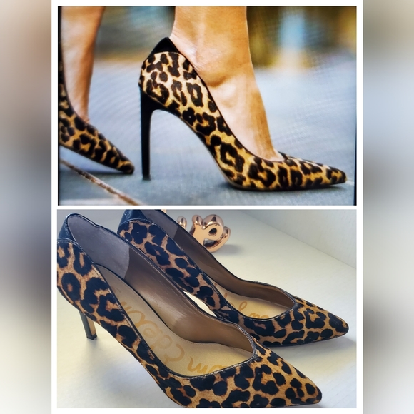 Sam Edelman Animal Print Calf Hair Heels sz 9 - Picture 1 of 15